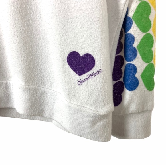 Lauren Moshi Lovie Rainbow Heart Sweatshirt Med? - Picture 8 of 10